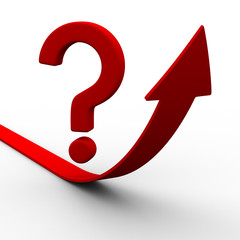 Movement direction to success. Isolated 3D image