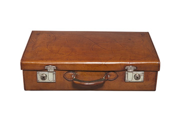 brauner Koffer liegend