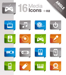 Angle Stickers - Media Icons 02
