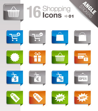 Angle Stickers - Shopping icons 01