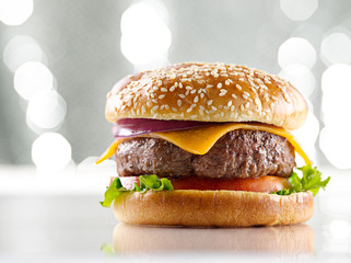 cheeseburger - obrazy, fototapety, plakaty