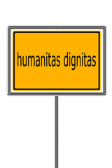 humanitas dignitas, Schild