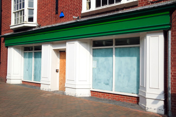 closed down retail shop