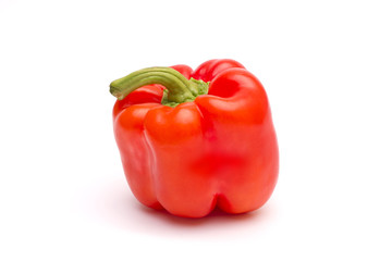 red sweet pepper on white background