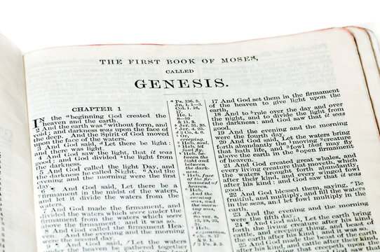 Start of the Book of Genesis from the King James Bible.
