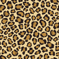 Seamless background with leopard skin pattern