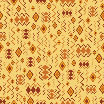 Seamless pattern with African ornament