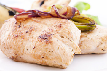 Hühnchen Steak mit Zwiebel