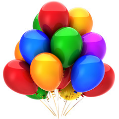 Multicolored balloons. Modern elegance party decoration