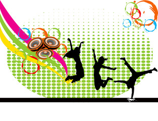 Party Flyer background Illustration vector Disco Dance