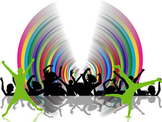 Party Flyer background Illustration vector Disco Dance