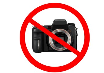 Zakaz fotografowania, robienia zdjęć - obrazy, fototapety, plakaty