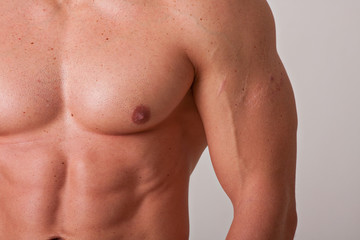 muscular male chest - 29005488