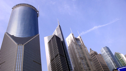 Naklejka premium modern office buildings of shanghai