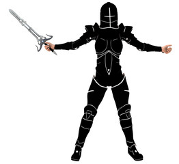 Obraz premium Fantasy woman knight