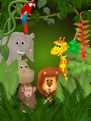 Acrylic prints Zoo Background for children