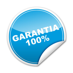 Pegatina GARANTIA 100% con reborde
