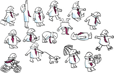 Naklejka premium Small man