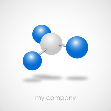 Logo nucleus of an atom, nuclear energy # Vector