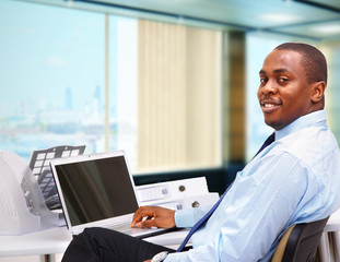 Portrait of a happy African American entrepreneur
