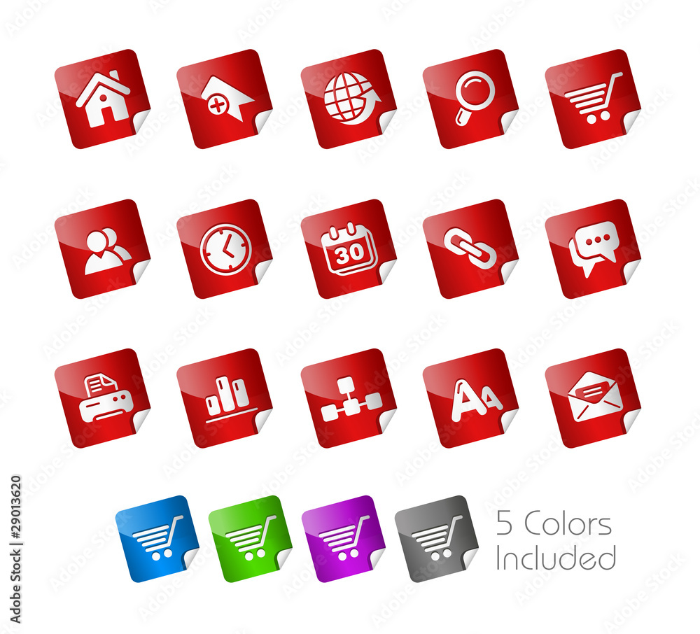 Wall mural website & internet / the vector file includes 5 colors
