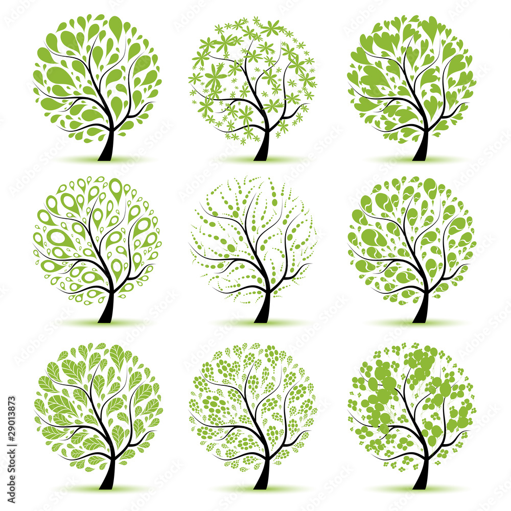 Poster art tree collection for your design