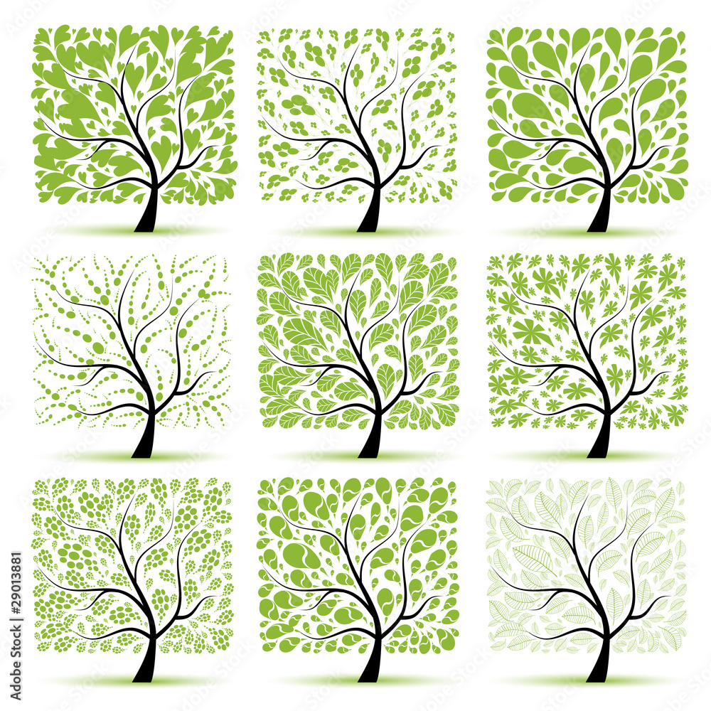 Poster art tree collection for your design