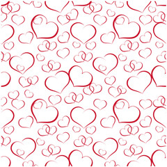seamless valentine pattern with heart shapes