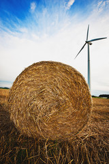 Haybale and Wind Turbine