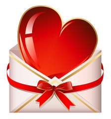 Heart in envelope