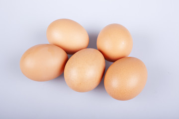 eggs isolated on white