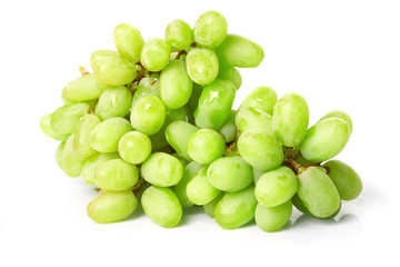 fresh grapes on the white background