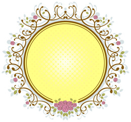 Vector illustration - Frame in the Victorian style, with roses