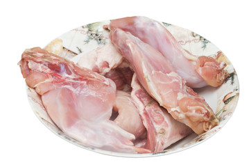 Legs of hare on the plate