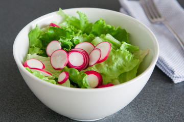Bowl of fresh green salad