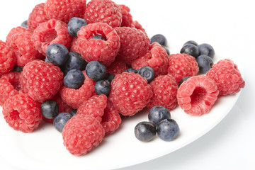 fresh berries on the plate