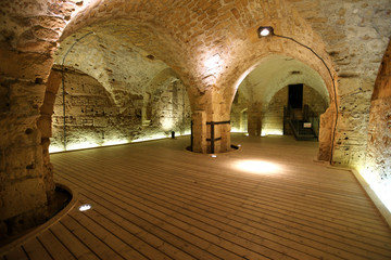 Knight templar castle in Acre in Western Galilee, Israel