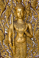 Fototapeta premium Thai style molding art in temple