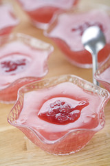 Rose jelly dessert