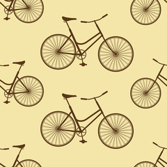 Retro bike seamless background