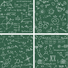 Education. Seamless vector backgrounds