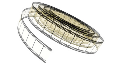 Sepia Segment color film rolled down