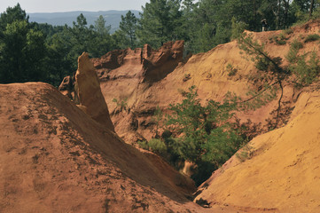 Ochre quarry in Roussillon,France