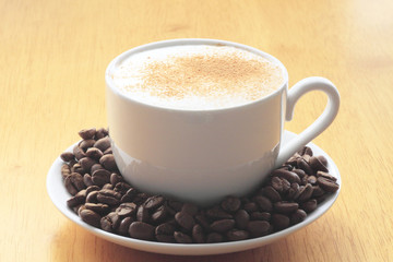 朝のカプチーノ