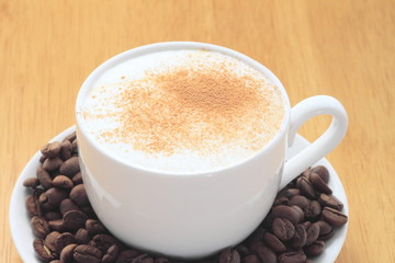 朝のカプチーノ