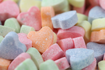 Candy hearts background