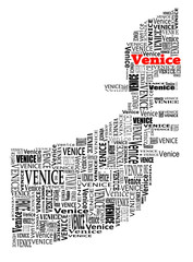 abstract gondola with words venice © willypd