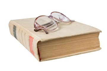 glasses and book