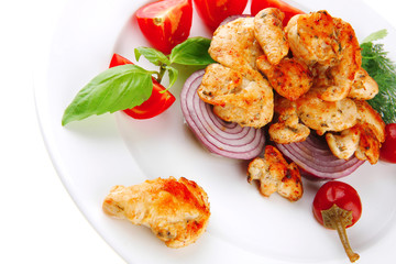 grilled chicken meat