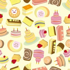 seamless Cakes pattern